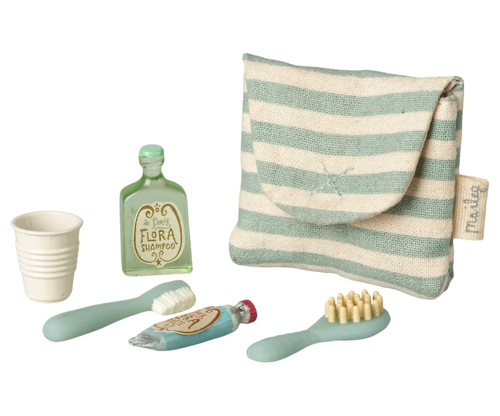 Set accessori bagno in borsa – Blu